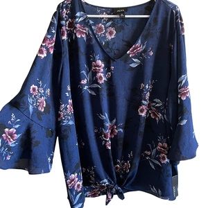 ALYX Womens plus Blouse 3X Floral NWT